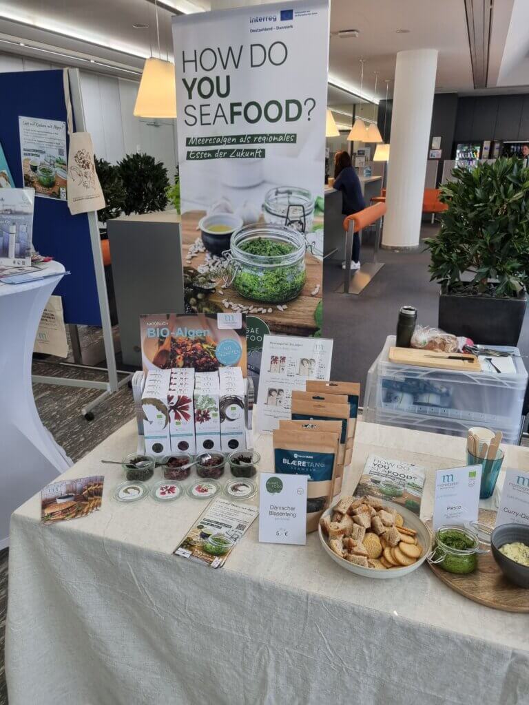 Informational stand at a conference.